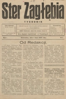 Ster Zagłębia : organ Klubu Polityczno-Społecznego im. J. Piłsudskiego. 1926, nr 1