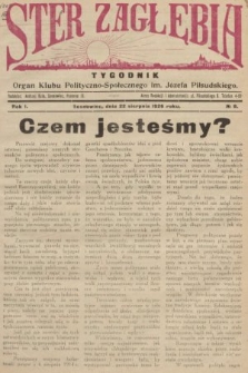 Ster Zagłębia : organ Klubu Polityczno-Społecznego im. J. Piłsudskiego. 1926, nr 8