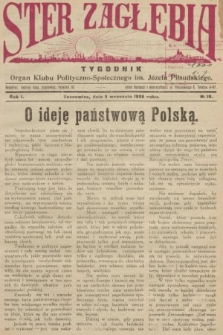 Ster Zagłębia : organ Klubu Polityczno-Społecznego im. J. Piłsudskiego. 1926, nr 10