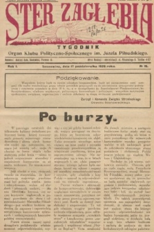 Ster Zagłębia : organ Klubu Polityczno-Społecznego im. J. Piłsudskiego. 1926, nr 16