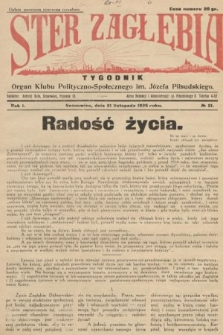 Ster Zagłębia : organ Klubu Polityczno-Społecznego im. J. Piłsudskiego. 1926, nr 21