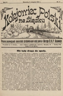 Kolejowiec Polski na Śląsku : pismo poświęcone interesom pracowników kolejowych okręgu D. K. P. Katowice. 1928, nr 4