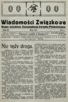 Wiadomości Związkowe : organ urzędowy Cieszyńskiego Związku Pożarniczego. 1929, nr 5