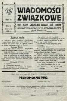 Wiadomości Związkowe : organ urzędowy Cieszyńskiego Związku Straży Pożarnych. 1931, nr 6