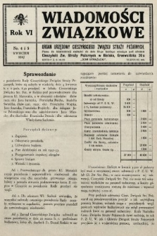 Wiadomości Związkowe : organ urzędowy Cieszyńskiego Związku Straży Pożarnych. 1932, nr 4 i 5