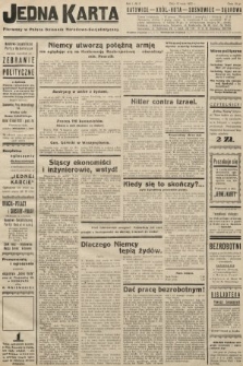 Jedna Karta : pierwszy w Polsce dziennik Narodowo-Socjalistyczny. 1933, nr 8