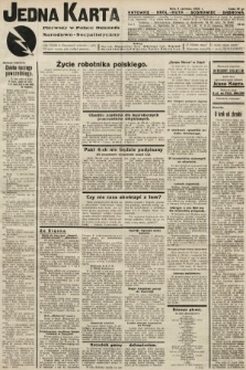 Jedna Karta : pierwszy w Polsce dziennik Narodowo-Socjalistyczny. 1933, nr 22