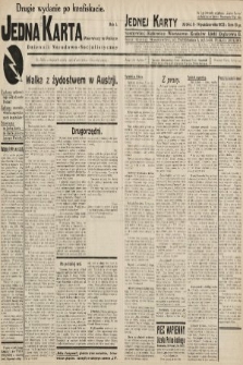 Jedna Karta : pierwszy w Polsce dziennik Narodowo-Socjalistyczny. 1933, nr 54
