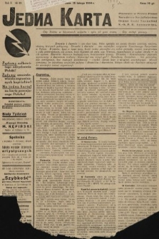 Jedna Karta : pierwsze w Polsce pismo Narodowo-Socjalistyczne : organ Rady Naczelnej N.S.P.R. Sosnowiec. 1934, nr 63