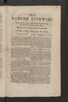 Kuryer Litewski. 1799, nr 29