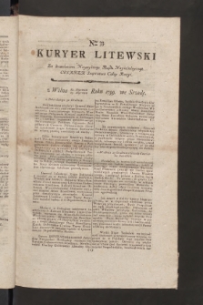 Kuryer Litewski. 1799, nr 33