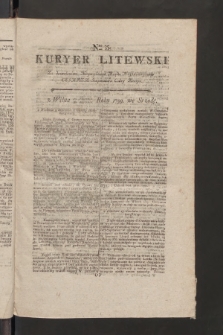 Kuryer Litewski. 1799, nr 35