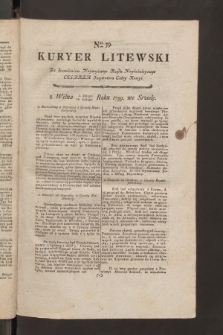 Kuryer Litewski. 1799, nr 39