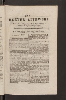 Kuryer Litewski. 1799, nr 41