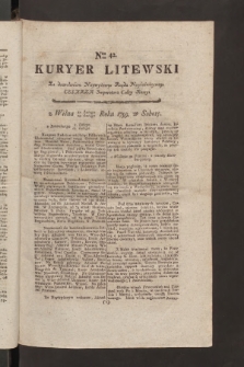 Kuryer Litewski. 1799, nr 42