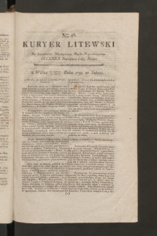 Kuryer Litewski. 1799, nr 46