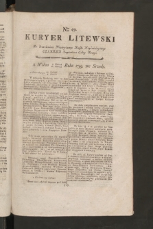 Kuryer Litewski. 1799, nr 49