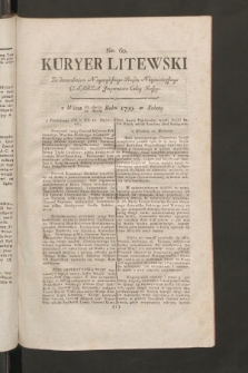 Kuryer Litewski. 1799, nr 60