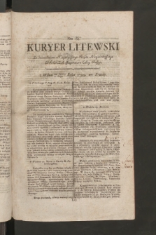 Kuryer Litewski. 1799, nr 61