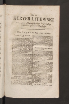 Kuryer Litewski. 1799, nr 66