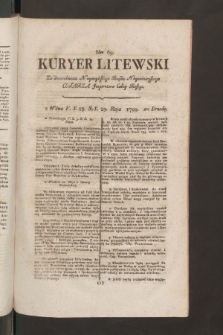Kuryer Litewski. 1799, nr 69