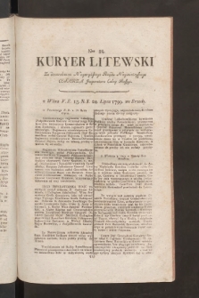 Kuryer Litewski. 1799, nr 85