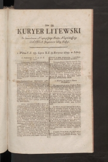 Kuryer Litewski. 1799, nr 88