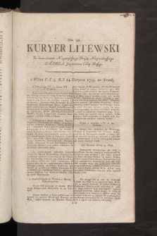 Kuryer Litewski. 1799, nr 91