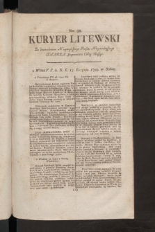 Kuryer Litewski. 1799, nr 92