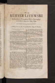 Kuryer Litewski. 1799, nr 93