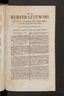 Kuryer Litewski. 1799, nr 94