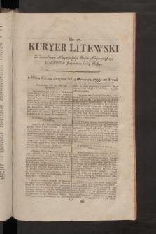 Kuryer Litewski. 1799, nr 97