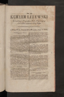 Kuryer Litewski. 1799, nr 98