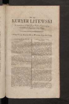 Kuryer Litewski. 1799, nr 99