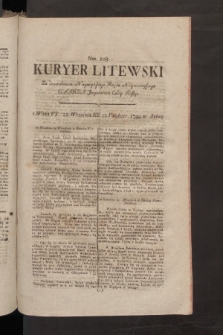 Kuryer Litewski. 1799, nr 108