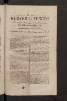 Kuryer Litewski. 1799, nr 109