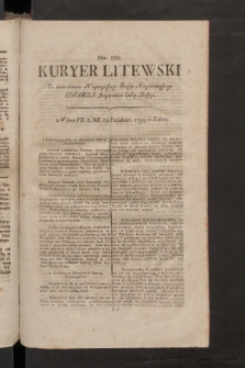Kuryer Litewski. 1799, nr 110