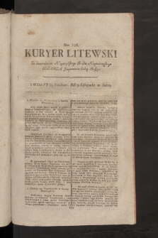 Kuryer Litewski. 1799, nr 116