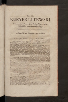 Kuryer Litewski. 1799, nr 120