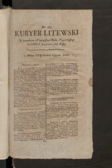 Kuryer Litewski. 1799, nr 127