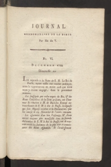 Journal Hebdomadaire de la Diette de Varsovie. 1788, nr 6