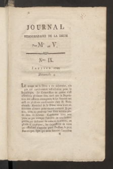 Journal Hebdomadaire de la Diette de Varsovie. 1789, nr 9
