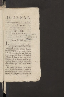 Journal Hebdomadaire de la Diette de Varsovie. 1789, nr 12