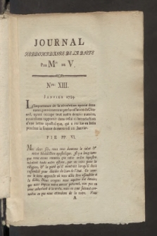 Journal Hebdomadaire de la Diette de Varsovie. 1789, nr 13