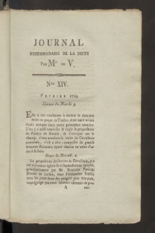 Journal Hebdomadaire de la Diette de Varsovie. 1789, nr 14