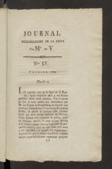 Journal Hebdomadaire de la Diette de Varsovie. 1789, nr 15