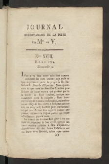 Journal Hebdomadaire de la Diette de Varsovie. 1789, nr 18