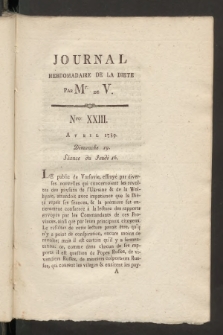 Journal Hebdomadaire de la Diette de Varsovie. 1789, nr 23