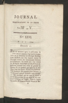 Journal Hebdomadaire de la Diette de Varsovie. 1789, nr 26