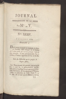 Journal Hebdomadaire de la Diette de Varsovie. 1789, nr 34